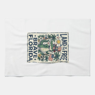 Linge De Cuisine Alligator de Floride Patriotique 4 juillet