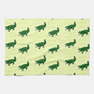 Linge De Cuisine Alligator en jaune