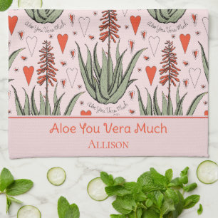 Linge De Cuisine Aloe You Vera Much Je T'aime Beaucoup