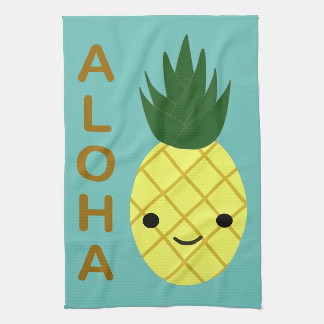 Linge De Cuisine Aloha Cute Kawaii Ananas (Vertical)