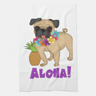 Linge De Cuisine Aloha ! Tee - shirts Hawaiian Luau Carlin et anana
