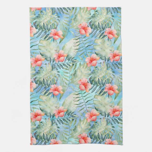 Linge De Cuisine Aloha tropical Hibiscus Floral (Vertical)