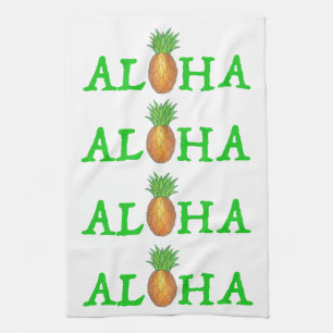 Linge De Cuisine ALOHA Tropical Island Hawaiian Pineapple Towel