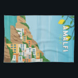 Linge De Cuisine Amalfi Italie Retro Voyage Art Vintage<br><div class="desc">Amalfi design vectoriel. Amalfi est une ville située dans un cadre naturel spectaculaire,  au pied de falaises escarpées,  sur la côte sud-ouest de l'Italie.</div>