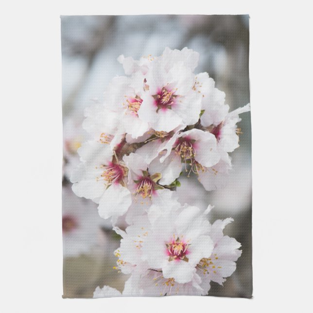 Linge De Cuisine Amande fleurie (Vertical)