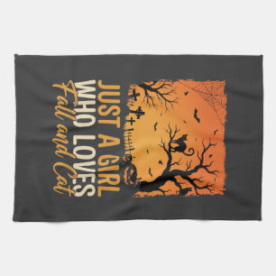 Linge De Cuisine Amateur de chat Halloween Graphique de coucher de 
