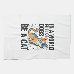 Linge De Cuisine Amateur de chat vintage Soyez un graphisme de chat