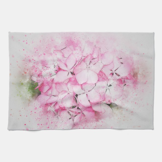 Linge De Cuisine Amateur d'hortensia (Horizontal)