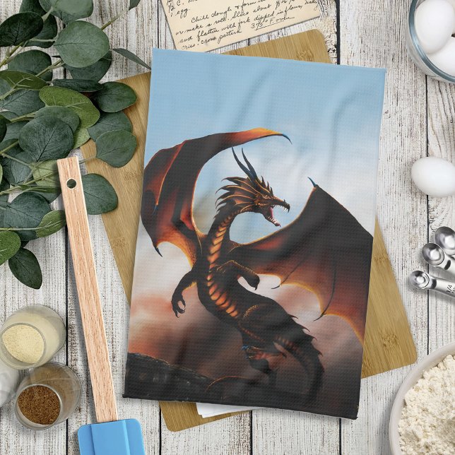 Linge De Cuisine Amber Dragon Imaginaire (Créateur téléchargé)