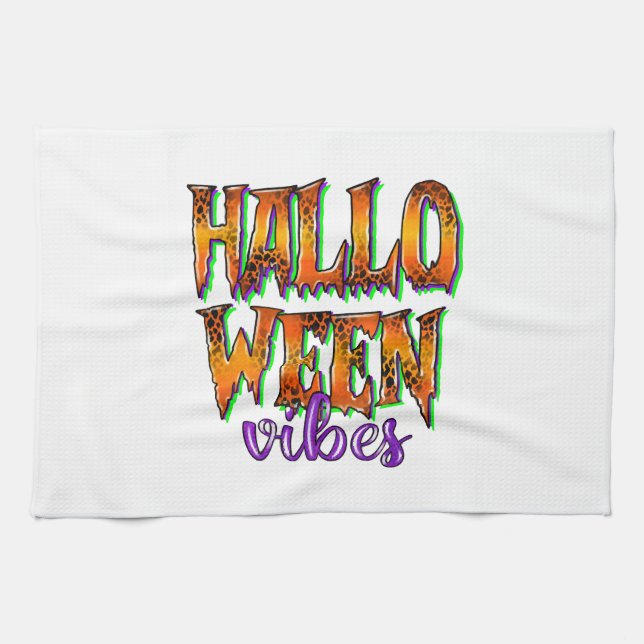 Linge De Cuisine Ambiance Halloween  (Horizontal)