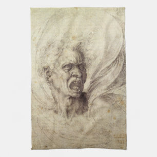 Linge De Cuisine Âme damnée de Michel-Ange, Tête d'homme