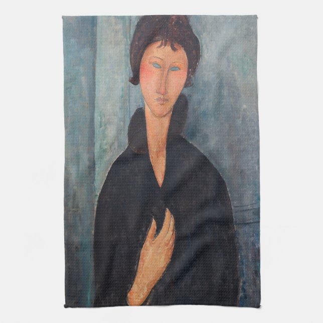 Linge De Cuisine Amedeo Modigliani - Femme aux yeux bleus (Vertical)