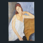 Linge De Cuisine Amedeo Modigliani - Jeanne Hebuterne<br><div class="desc">Jeanne Hebuterne - Amedeo Modigliani,  Huile sur toile,  1919</div>