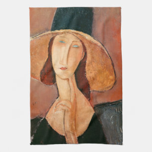 Linge De Cuisine Amedeo Modigliani - Jeanne Hebuterne en grand Casq