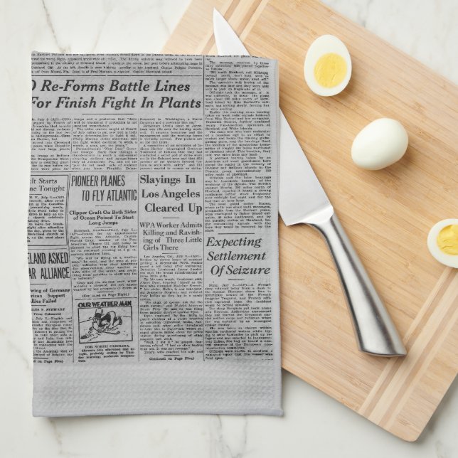 Linge De Cuisine Amelia Earhart Vintage journal (Quart Plié)