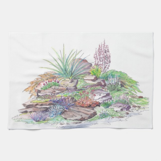 Linge De Cuisine Aménagement alpin de jardin (Horizontal)