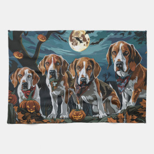 Linge De Cuisine Américain Anglais Foxhound Halloween Éffrayant