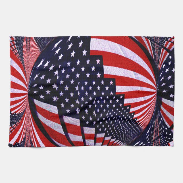 Linge De Cuisine American Flag-Unity & Love_ (Horizontal)
