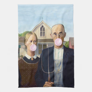 Linge De Cuisine American Gothic Grant Wood
