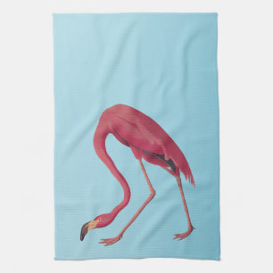 Linge De Cuisine American Pink Flamant rose Art Vintage