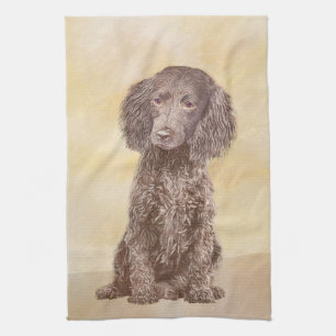 Linge De Cuisine American Water Spaniel Peinture - Original Dog Art