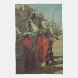 Linge De Cuisine Amérindien vintage, Hopi Pueblo par Louis Akin