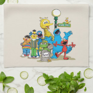 Linge De Cuisine Amis de Sesame Street vintage
