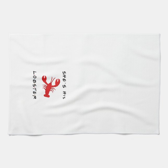 Linge De Cuisine Amis Elle est son homard (Horizontal)