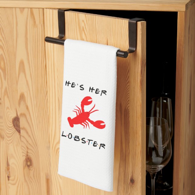 Linge De Cuisine Amis Il est son homard (Pliage en tiers)