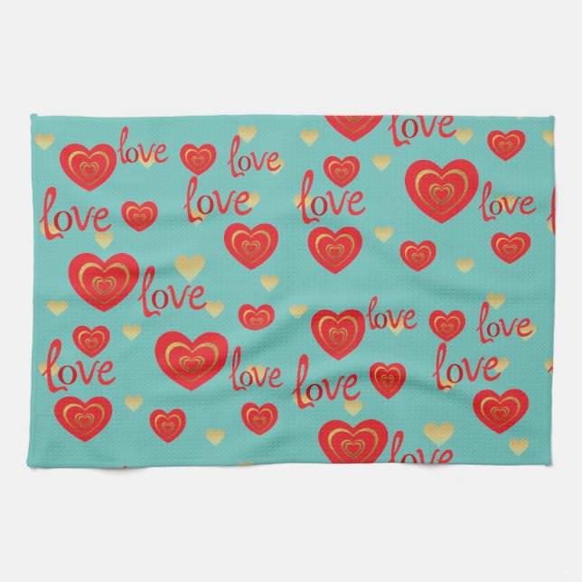 Linge De Cuisine amour (Horizontal)