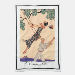 Linge De Cuisine Amour Art Déco Vintage, La Balançoire de George Ba
