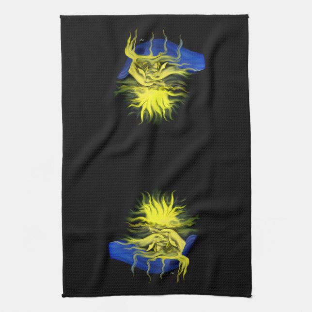 Linge De Cuisine Amour dauphin (Vertical)