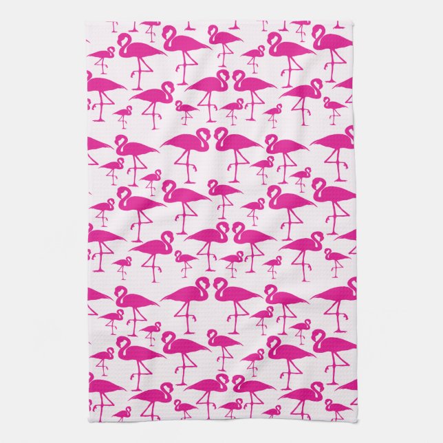 Linge De Cuisine Amour de Flamant rose (Vertical)