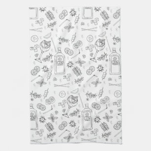 Linge De Cuisine Amour du buveur de gin Cocktails Mixologue Motif
