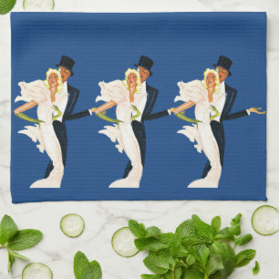 Linge De Cuisine Amour et romance vintage, couple de mariage modern