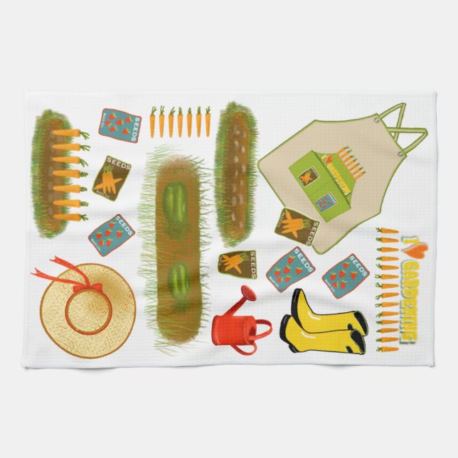 Linge De Cuisine Amour jardiner (Horizontal)