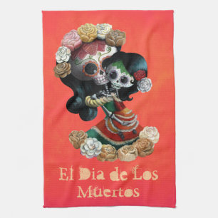 Linge De Cuisine Amour maternel squelettique mexicain
