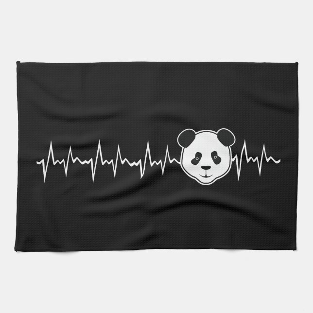 Linge De Cuisine Amoureux de Panda (Horizontal)