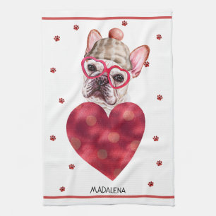 Linge De Cuisine Amoureux des chiens personnalisé Valentine Cadeau 