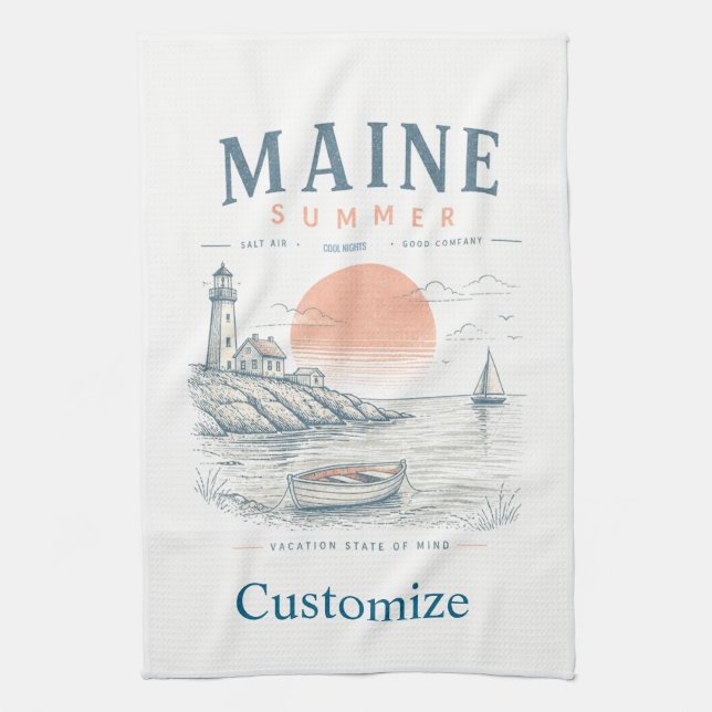 Linge De Cuisine Amusement d'été dans le Maine Thunder_Cove (Vertical)