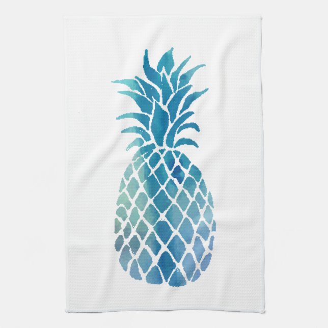 Linge De Cuisine ananas bleu (Vertical)