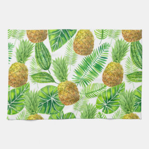 Linge De Cuisine Ananas et feuilles tropicaux