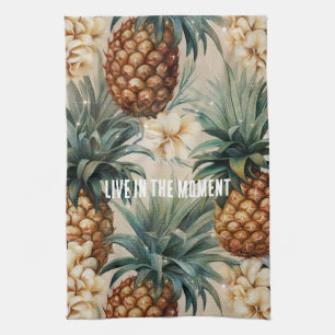 Linge De Cuisine Ananas Floral Tropical