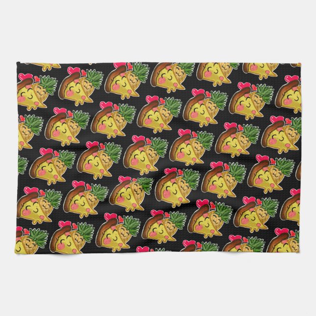 Linge De Cuisine Ananas Pizza Love (Horizontal)
