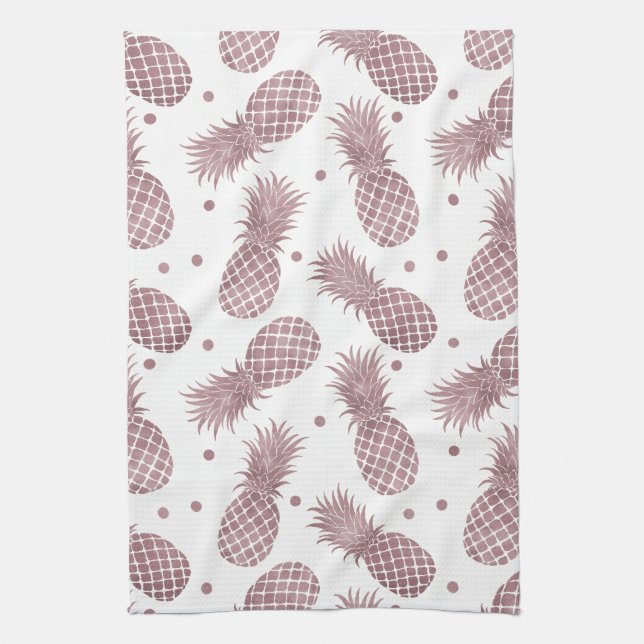 Linge De Cuisine Ananas rose (Vertical)