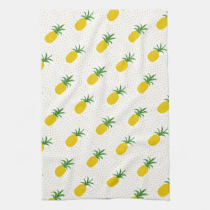 Linge De Cuisine Ananas tropicaux d'or