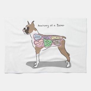 Linge De Cuisine Anatomie des cadeaux d'un chien de boxeur