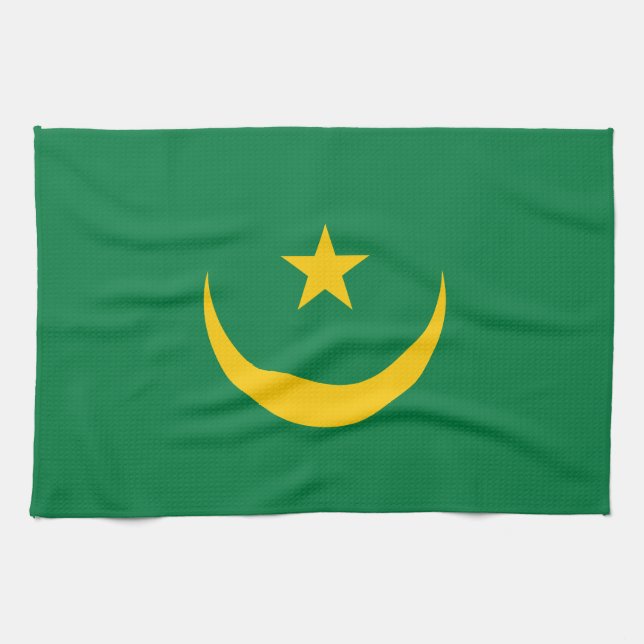 Linge De Cuisine Ancien drapeau de Mauritanie (Horizontal)