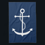 Linge De Cuisine Ancre bleu marine<br><div class="desc">Nautical design</div>