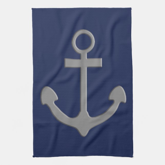 Linge De Cuisine Ancre nautique (Vertical)